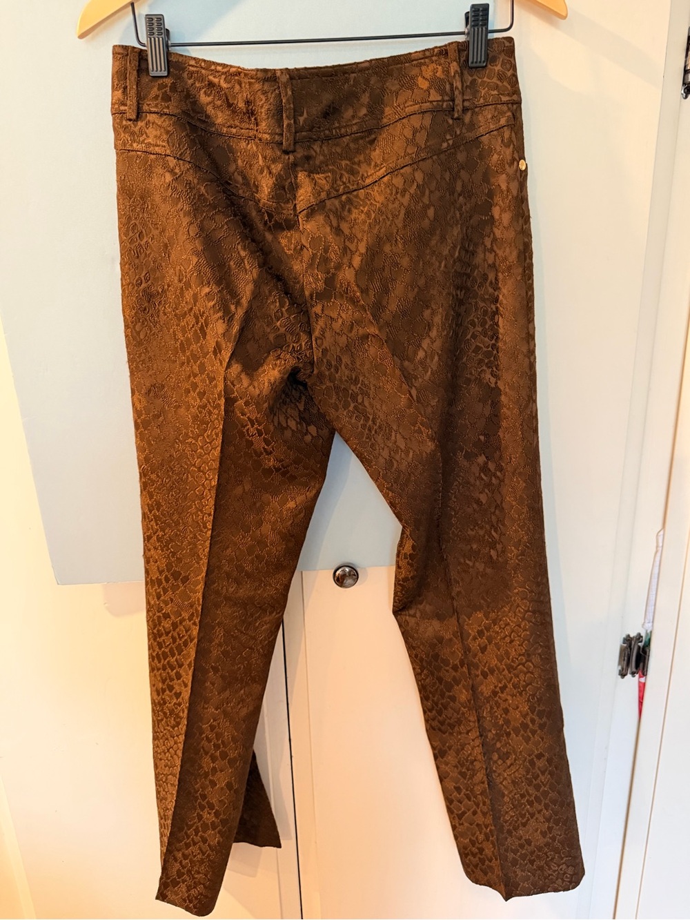 Cache Brown Snake-Textured bootcut with Gold Rivets - Picture 5 of 9